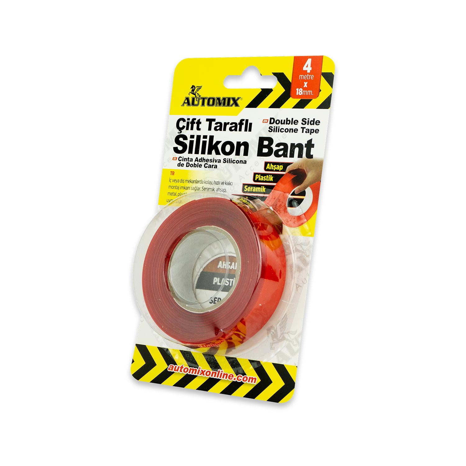 AUTOMIX ÇIFT TARAFLI SILIKON BANT 18 MM X 4 MT